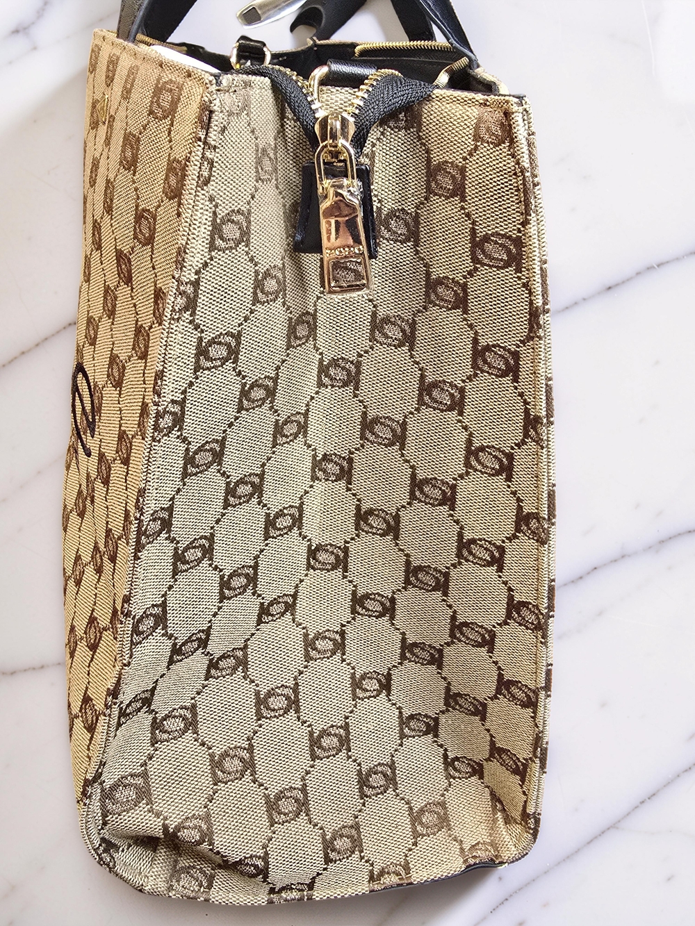 Bebe Tutulla Monogram Jacquard Tote Bag NWT - Picture 4 of 6